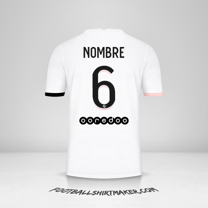 Jersey Paris Saint Germain 2021/2022 Visita -  nombre - 6
