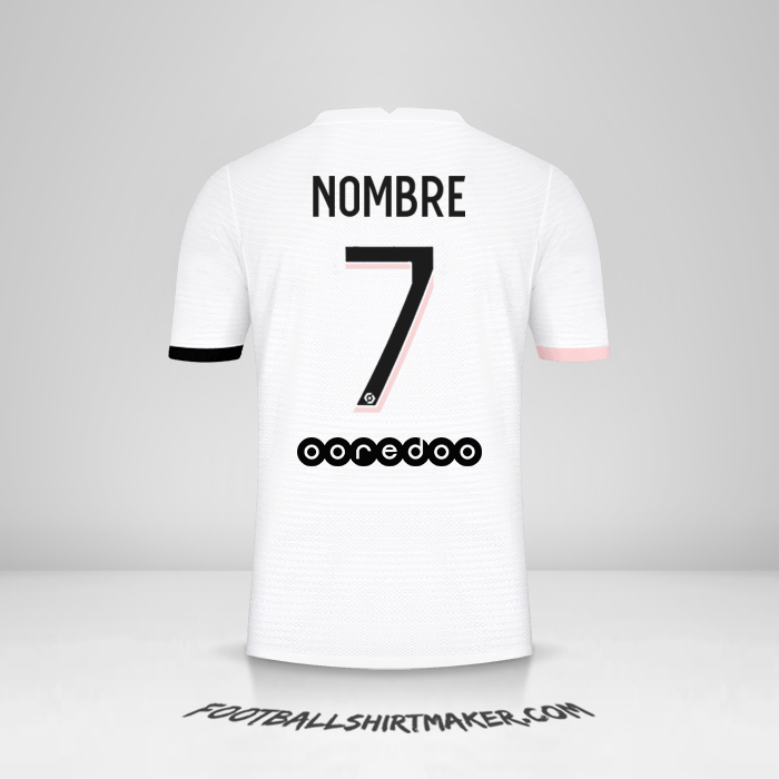 Jersey Paris Saint Germain 2021/2022 Visita -  nombre - 7