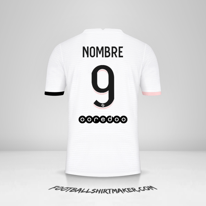 Jersey Paris Saint Germain 2021/2022 Visita -  nombre - 9