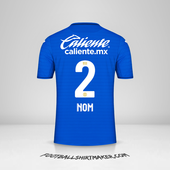 Maillot Cruz Azul 2021/2022 -  nom - 2