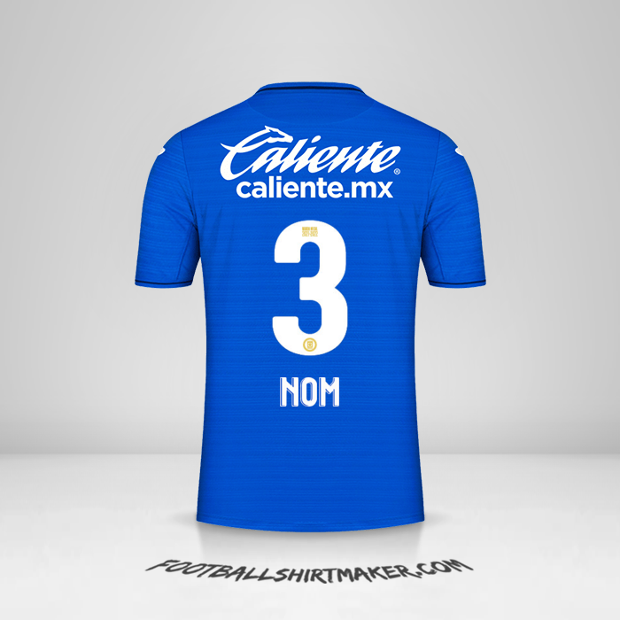 Maillot Cruz Azul 2021/2022 -  nom - 3