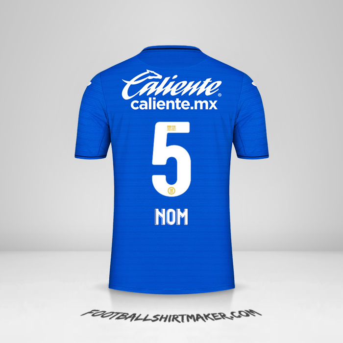 Maillot Cruz Azul 2021/2022 -  nom - 5