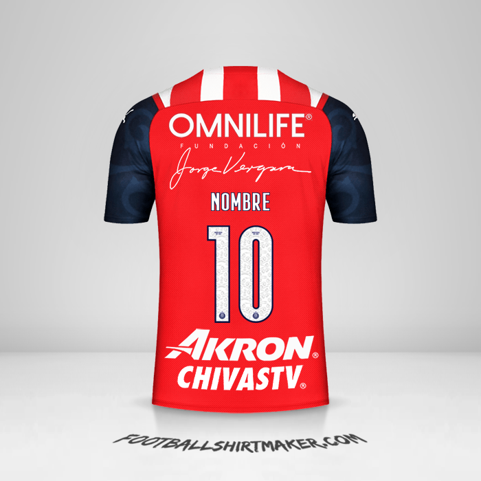 Jersey Guadalajara 2021/2022 -  nombre - 10