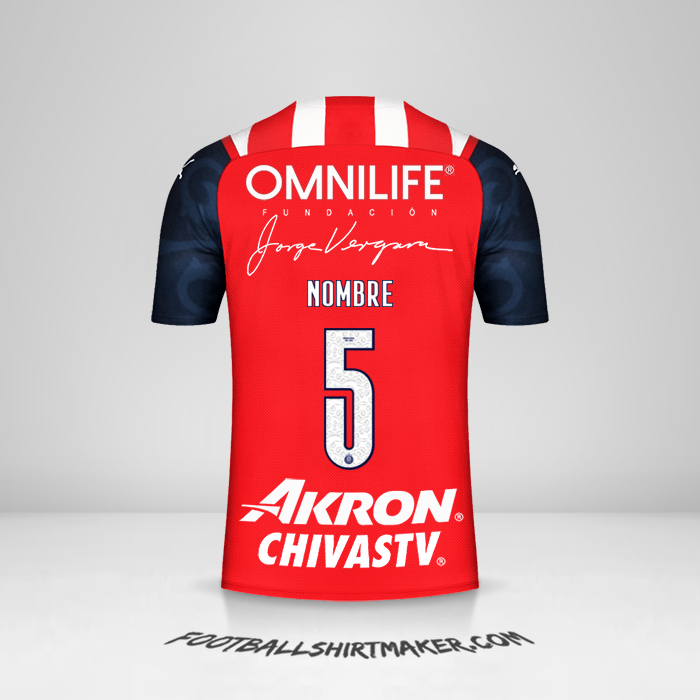 Jersey Guadalajara 2021/2022 -  nombre - 5