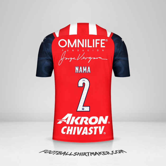 Jersey Guadalajara 2021/2022 -  nama - 2