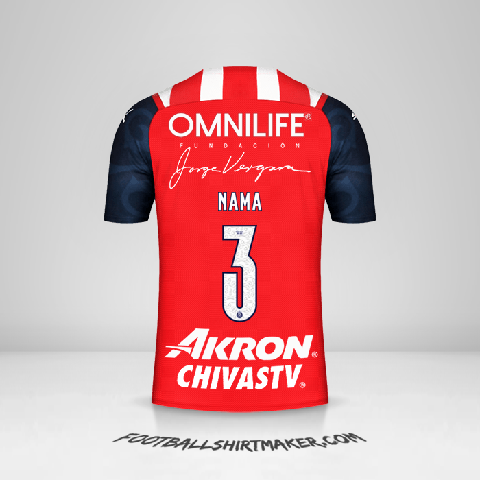 Jersey Guadalajara 2021/2022 -  nama - 3