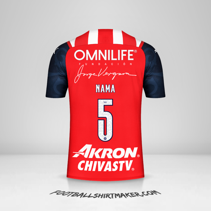 Jersey Guadalajara 2021/2022 -  nama - 5