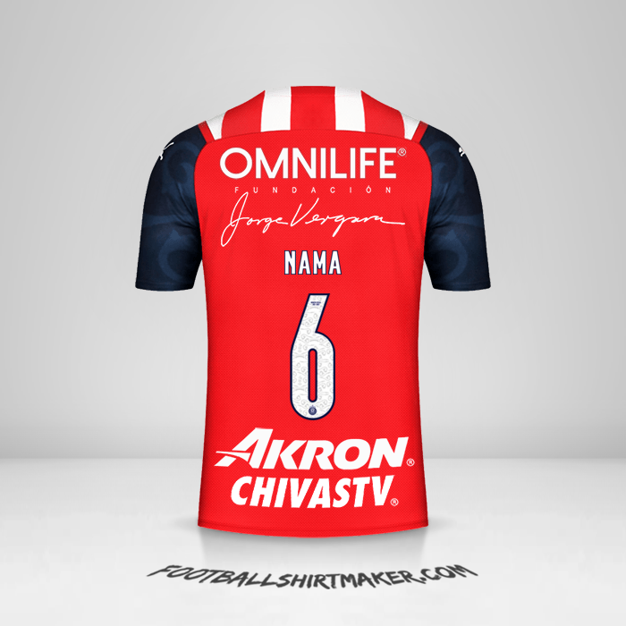 Jersey Guadalajara 2021/2022 -  nama - 6