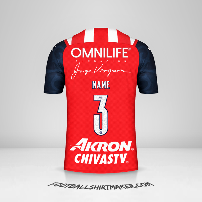 Jersey Guadalajara 2021/2022 -  name - 3