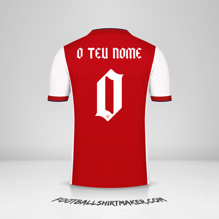 Camisola Arsenal Cup 2021/2022 -  o teu nome - 0