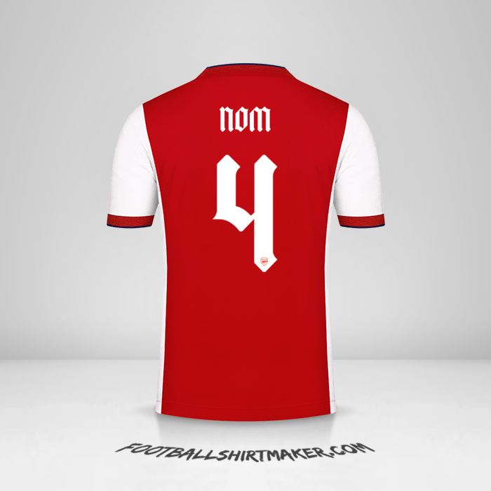 Maillot Arsenal Cup 2021/2022 -  nom - 4