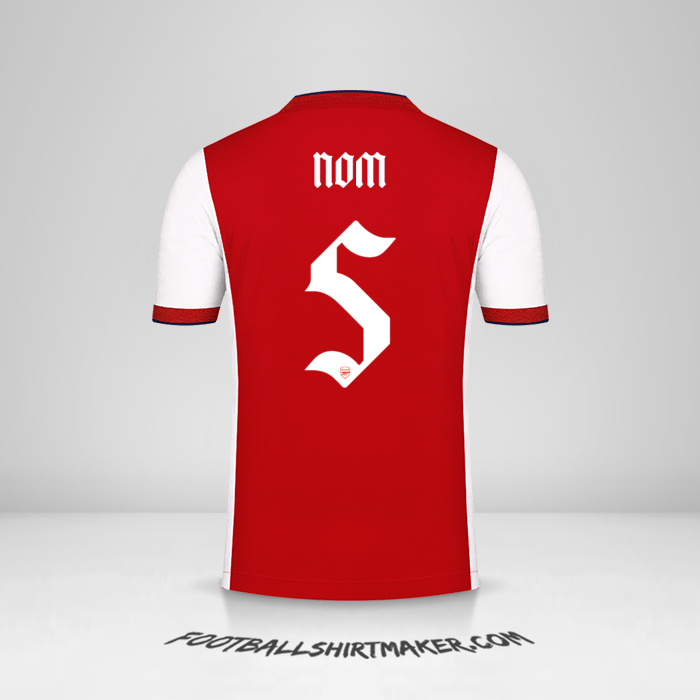 Maillot Arsenal Cup 2021/2022 -  nom - 5