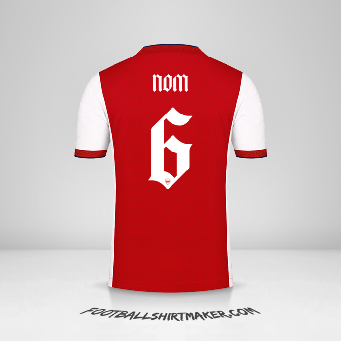 Maillot Arsenal Cup 2021/2022 -  nom - 6