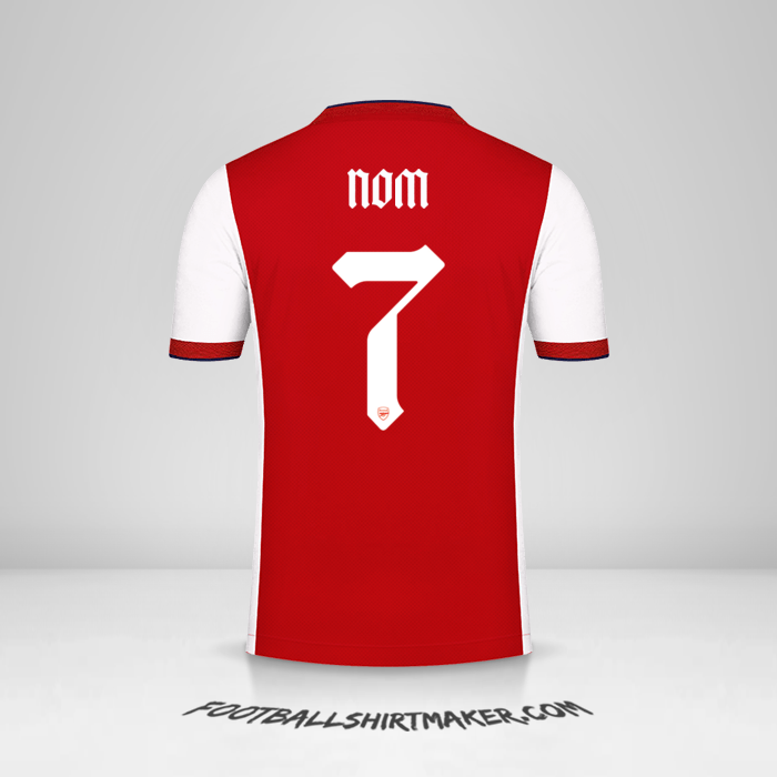 Maillot Arsenal Cup 2021/2022 -  nom - 7