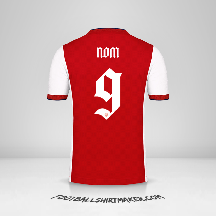 Maillot Arsenal Cup 2021/2022 -  nom - 9