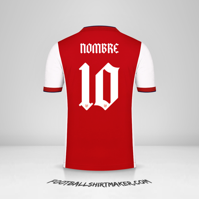Jersey Arsenal Cup 2021/2022 -  nombre - 10