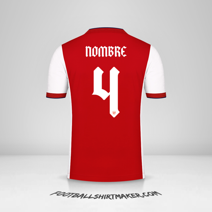 Jersey Arsenal Cup 2021/2022 -  nombre - 4