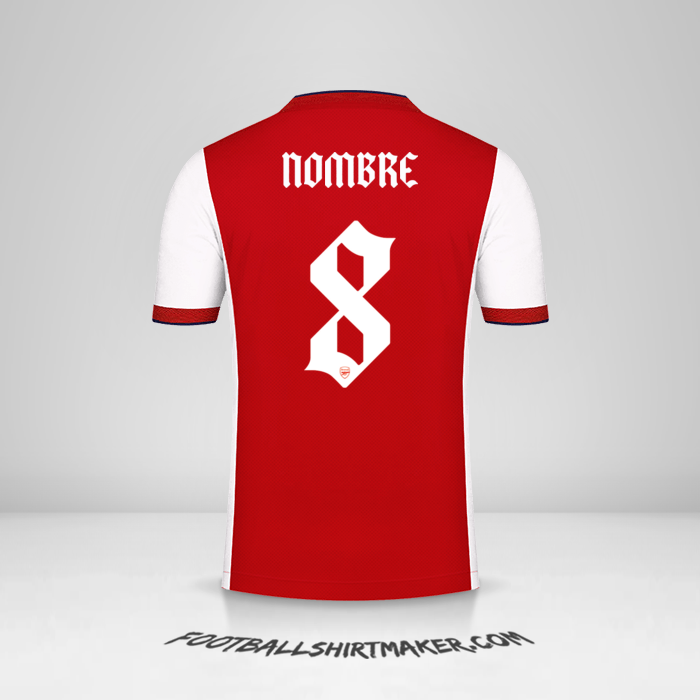 Camiseta Arsenal Cup 2021/2022 -  nombre - 8