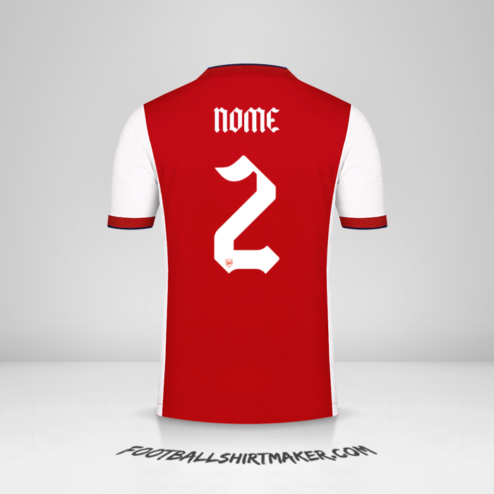 Maglia Arsenal Cup 2021/2022 -  nome - 2