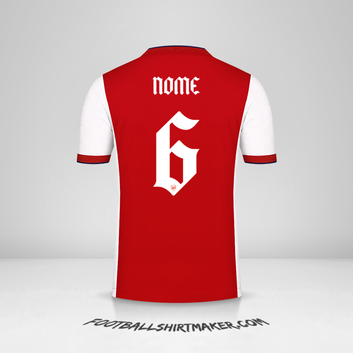 Camisa Arsenal Cup 2021/2022 -  nome - 6