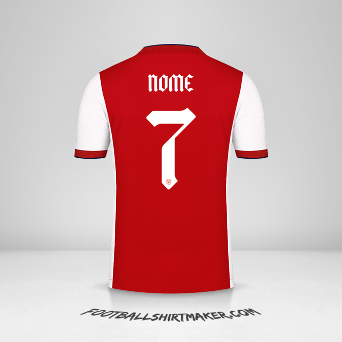 Camisa Arsenal Cup 2021/2022 -  nome - 7