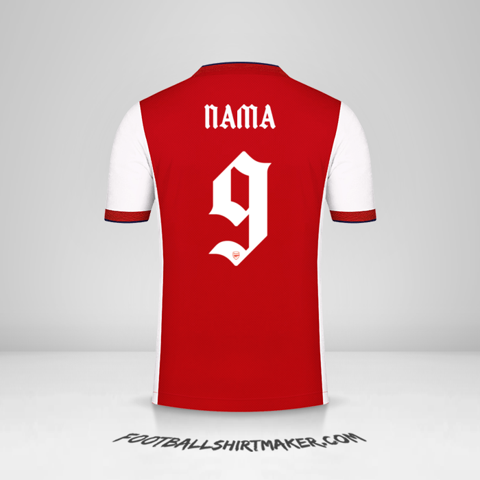 Jersey Arsenal Cup 2021/2022 -  nama - 9