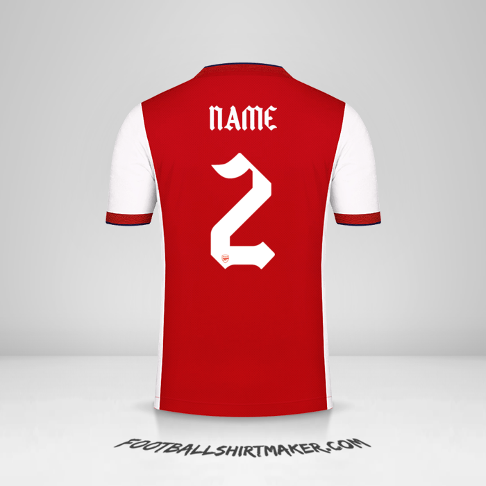 Jersey Arsenal Cup 2021/2022 -  name - 2