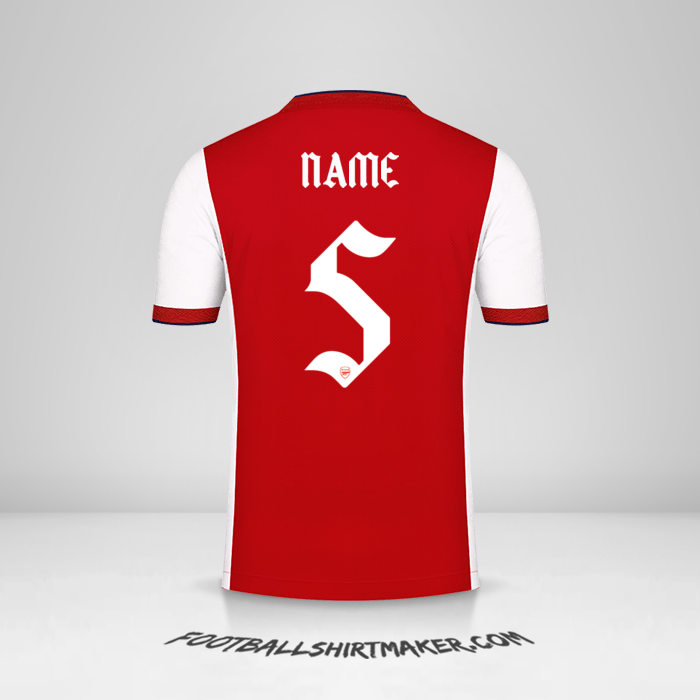 Shirt Arsenal Cup 2021/2022 -  name - 5