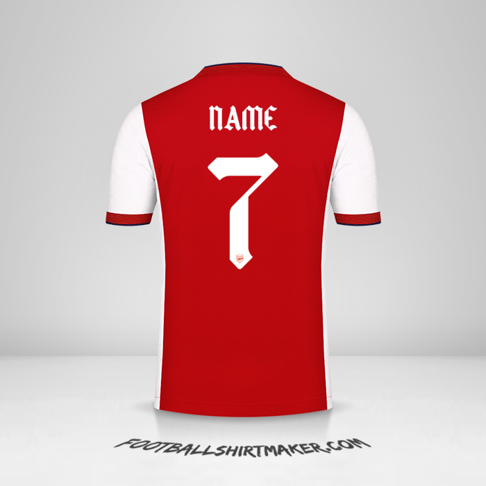 Jersey Arsenal Cup 2021/2022 -  name - 7