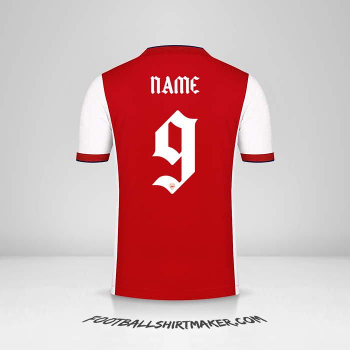 Shirt Arsenal Cup 2021/2022 -  name - 9