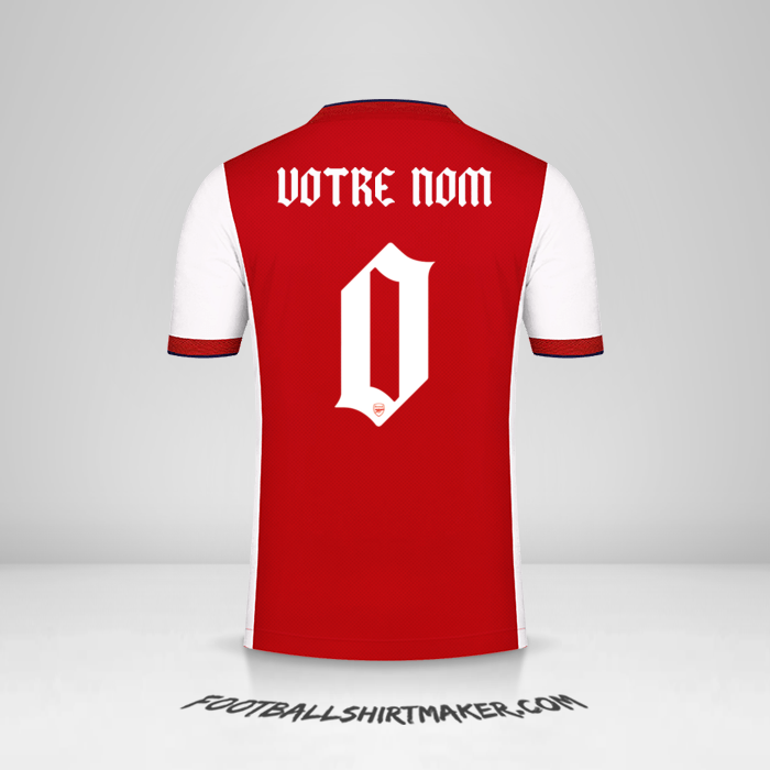 Maillot Arsenal Cup 2021/2022 -  votre nom - 0