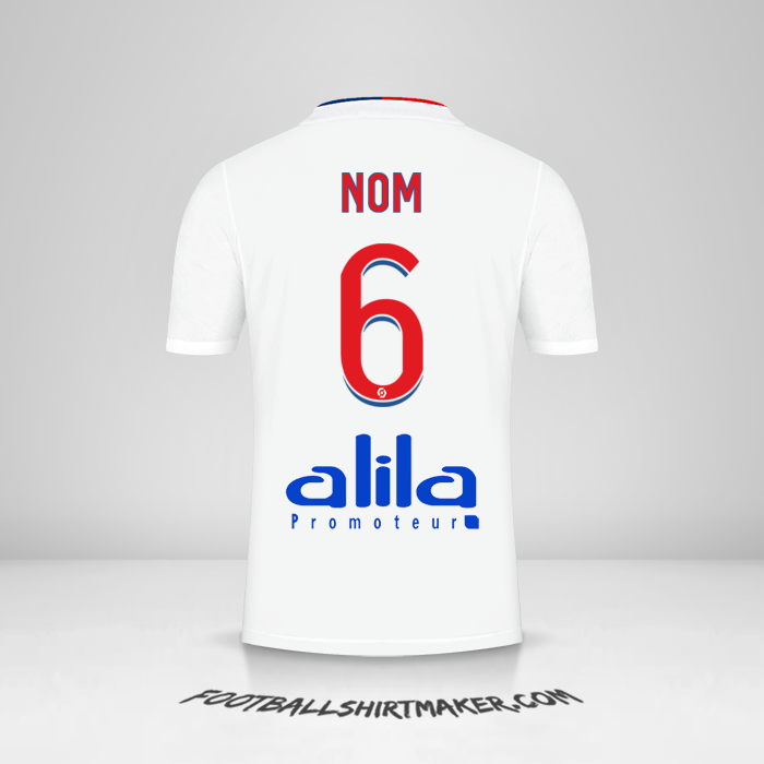 Maillot Olympique Lyon 2021/2022 -  nom - 6