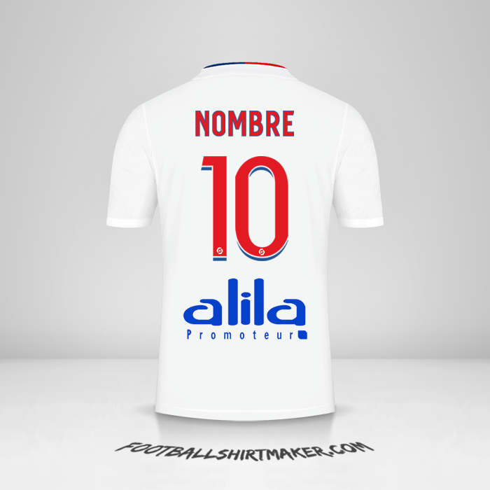 Jersey Olympique Lyon 2021/2022 -  nombre - 10