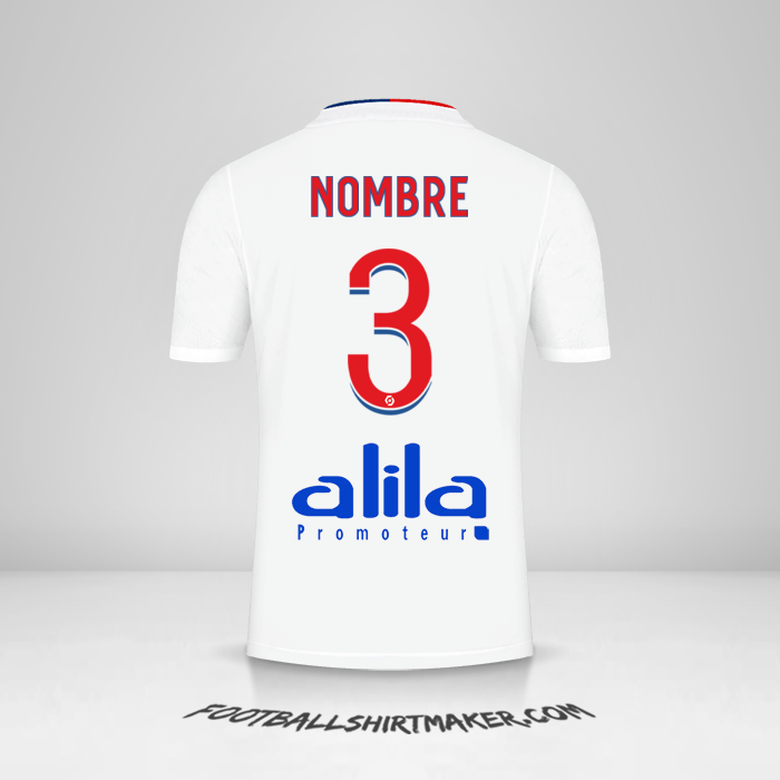 Jersey Olympique Lyon 2021/2022 -  nombre - 3