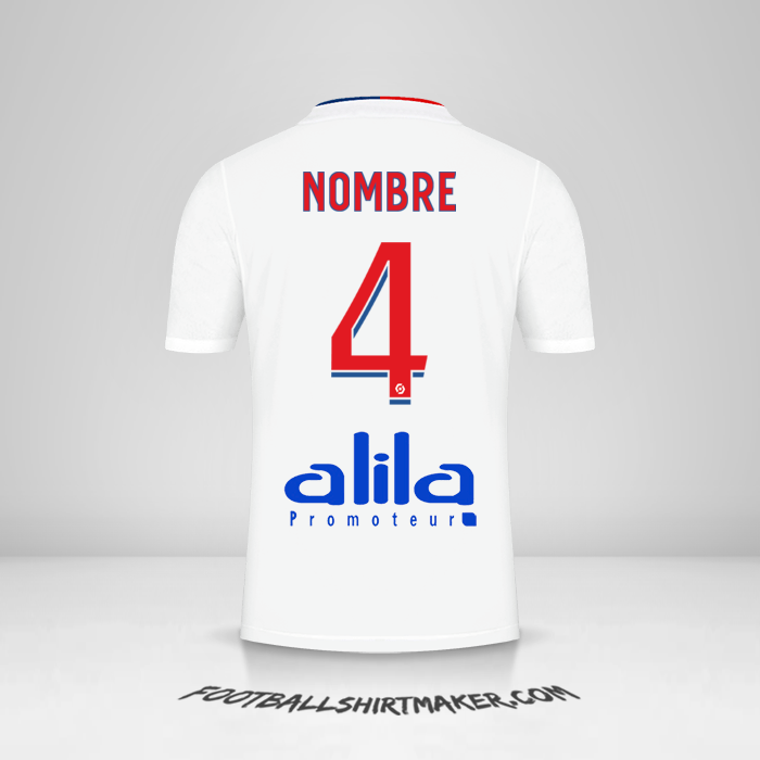 Jersey Olympique Lyon 2021/2022 -  nombre - 4