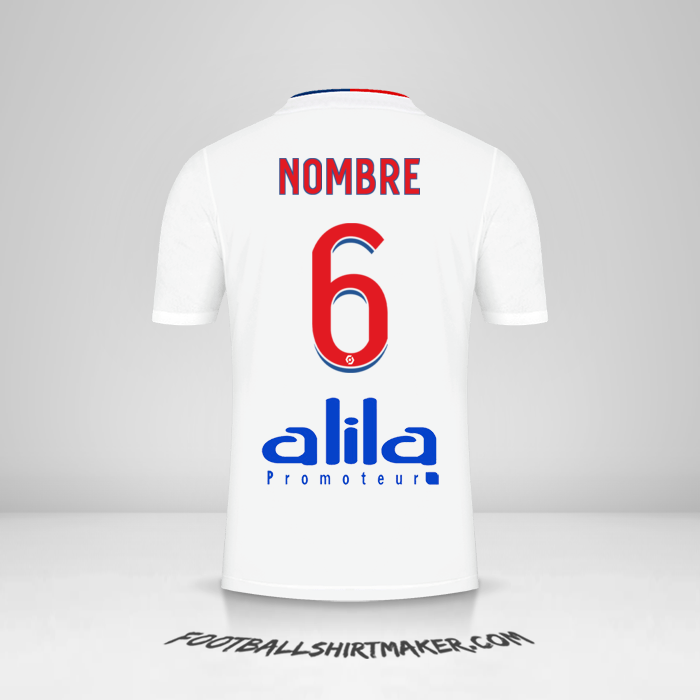 Jersey Olympique Lyon 2021/2022 -  nombre - 6