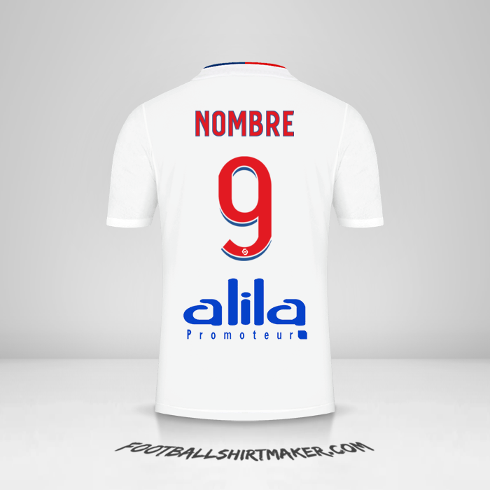 Jersey Olympique Lyon 2021/2022 -  nombre - 9