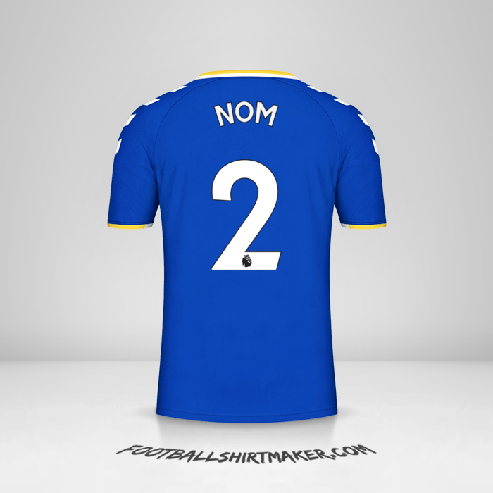 Maillot Everton FC 2021/2022 -  nom - 2
