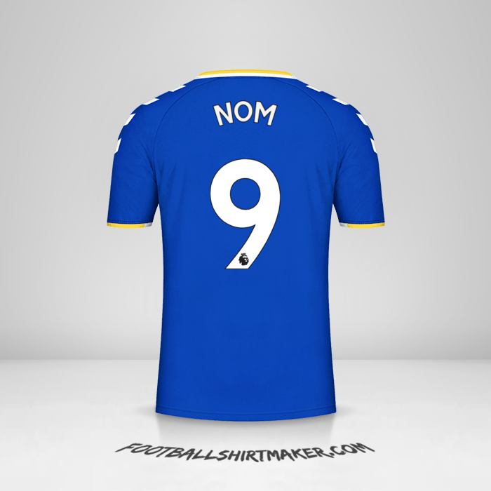 Maillot Everton FC 2021/2022 -  nom - 9