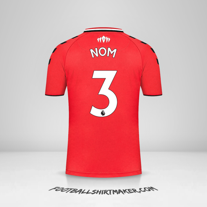 Maillot Southampton FC 2021/2022 -  nom - 3