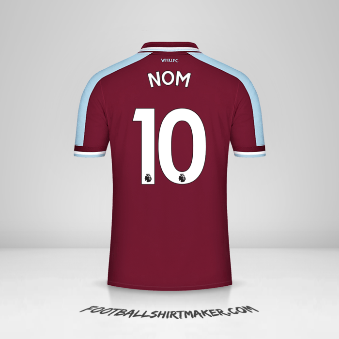 Maillot West Ham United FC 2021/2022 -  nom - 10