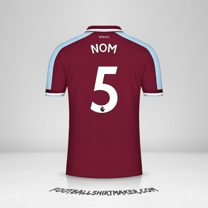 Maillot West Ham United FC 2021/2022 -  nom - 5