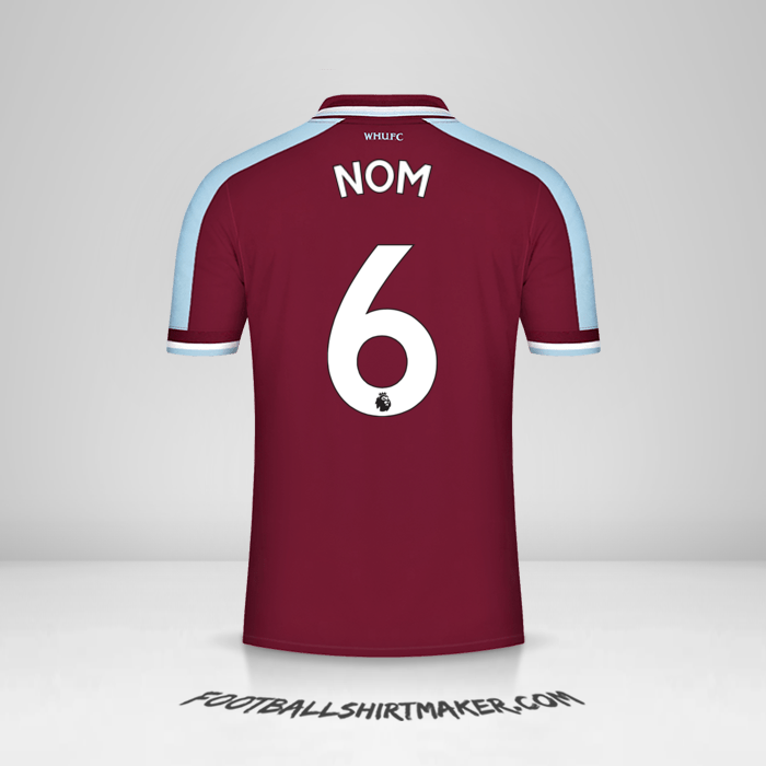 Maillot West Ham United FC 2021/2022 -  nom - 6