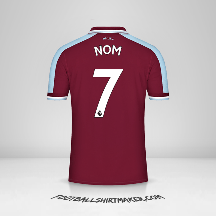 Maillot West Ham United FC 2021/2022 -  nom - 7