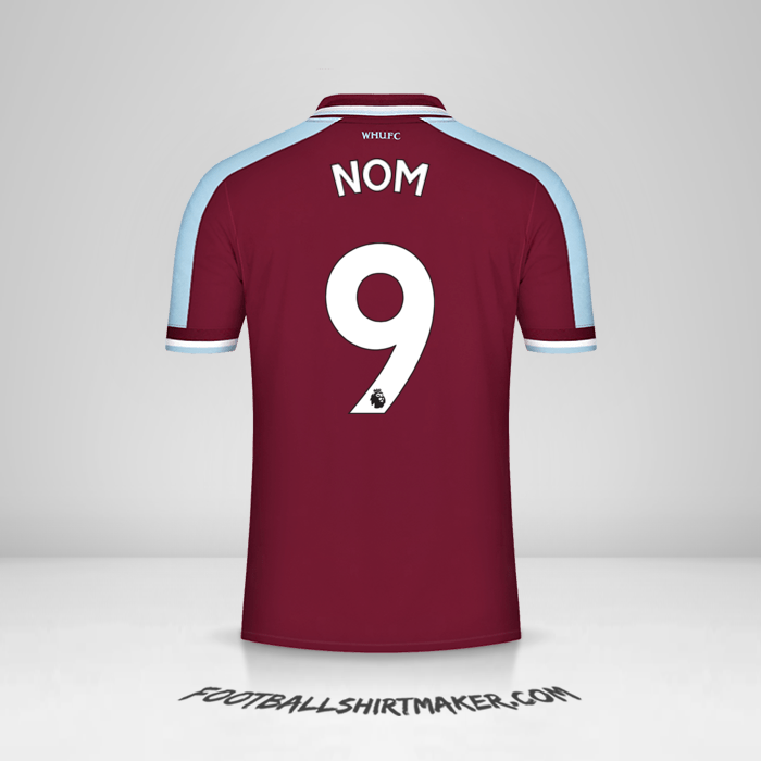 Maillot West Ham United FC 2021/2022 -  nom - 9