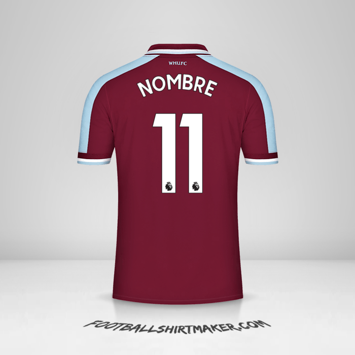 Jersey West Ham United FC 2021/2022 -  nombre - 11