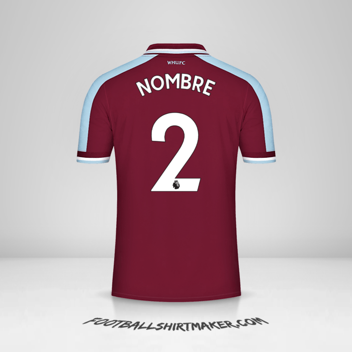 Jersey West Ham United FC 2021/2022 -  nombre - 2