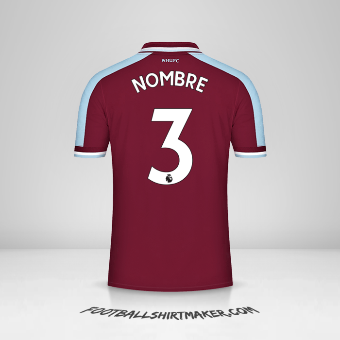 Jersey West Ham United FC 2021/2022 -  nombre - 3