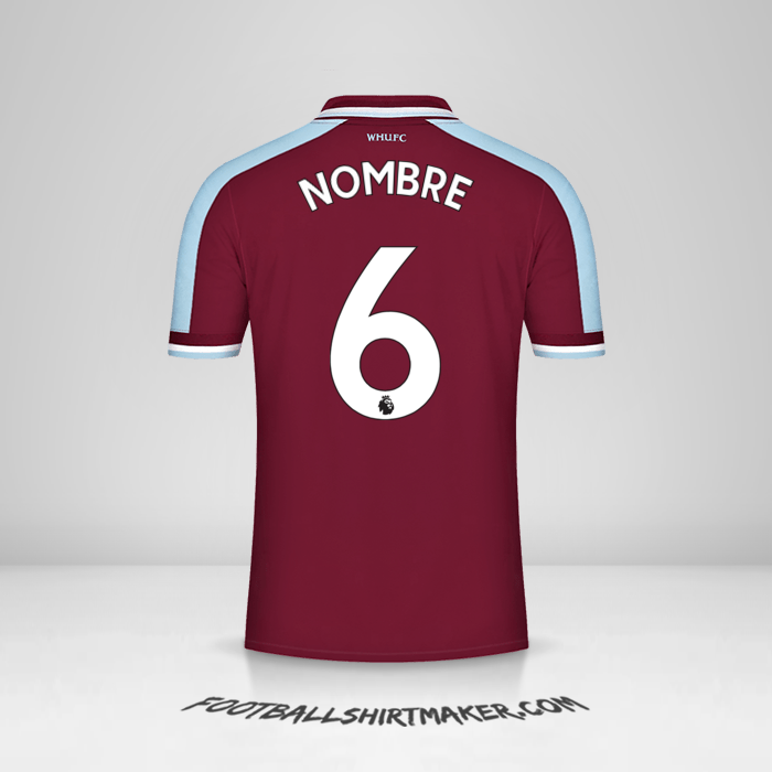 Camiseta West Ham United FC 2021/2022 -  nombre - 6