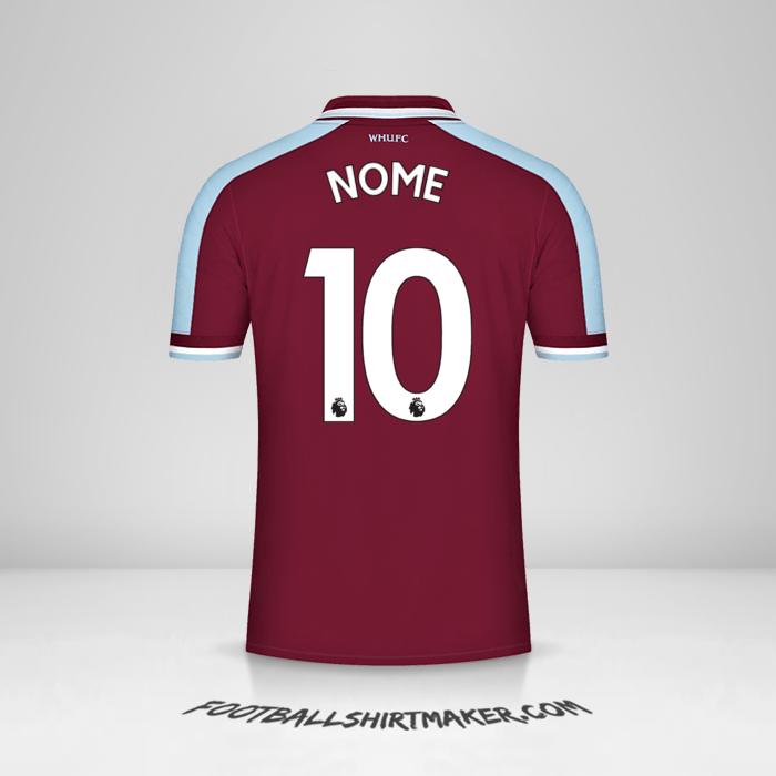 Camisola West Ham United FC 2021/2022 -  nome - 10